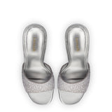 Colette Crystal Mule In Gray Suede