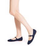 Blair Ballet Flat In Navy Suede