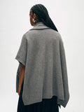 Merino Cashmere Open Poncho