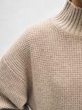 Cashmere Waffle Standneck