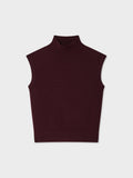 Cashmere Sleeveless Mockneck