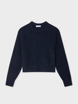 Cashmere Ribbed Saddle Sleeve Crewneck