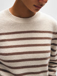 Cashmere Striped Crewneck