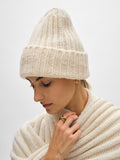 Cashmere Blend Ribbed Beanie