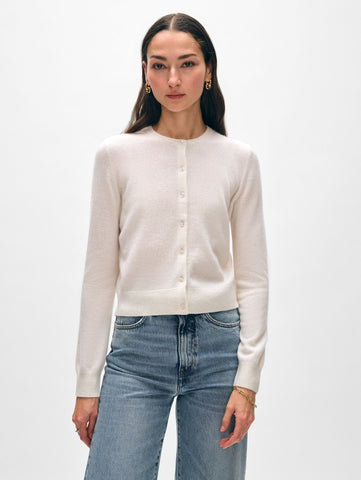 Cashmere Crewneck Cardigan