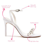 Calypso Sandal In White Fabric