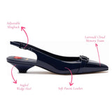 Franca Pump In Navy Patent Leather