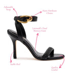 Verona Sandal In Black Leather