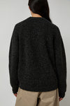 Batoner Tweed Signature Crewneck in Black