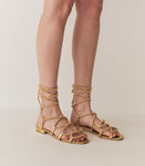 CASTILLE GLADIATOR SANDAL -- GOLD METALLIC