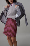 LIBBY SKIRT | MAUVE COTTON STRIPE