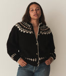 CLARKE CARDIGAN -- OLYMPIA BLACK FAIRISLE