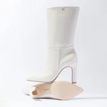 Cindy Boot In Ivory Leather