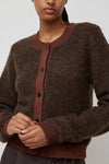 Deiji Studios Looped Cardigan in Brown Multi