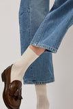 Exquisite J Short Cotton Viscose Socks in Cream