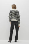 IRIS HOUNDSTOOTH CASHMERE TURTLENECK SWEATER