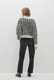 IRIS HOUNDSTOOTH CASHMERE TURTLENECK SWEATER