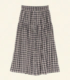 FABIENNE SKIRT -- NAVY COUNTRYSIDE PLAID