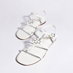 Hana Flat In White Patent Leather