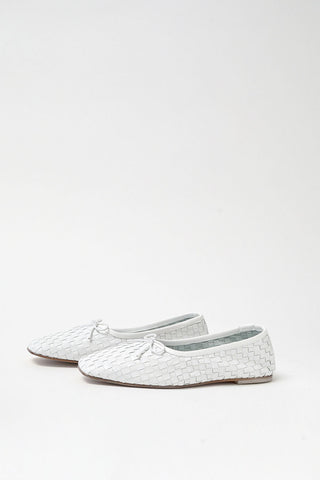 Freda Salvador Jada Woven Ballet Flat in White