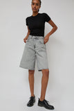 Haikure Becky Denim Short in Fog Grey