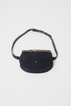 Herbert Frere Soeur La New Grande Lili Velours Bag in Noir and Bleu Universe