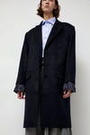 Highlight Studio Wool Single Breasted Coat in Navy