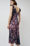 INSHADE V Neck Sequin Dress in Purple Landscape