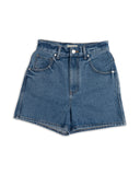 JS RELAXED DENIM SHORT - MID WASH