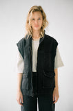 CARGO DENIM JACKET - WASHED BLACK