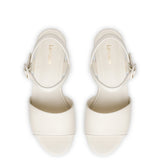 Miso Platform Strap Sandal In Ivory Leather