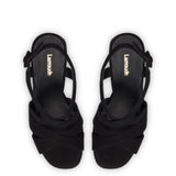 Bee Sandal In Black Suede