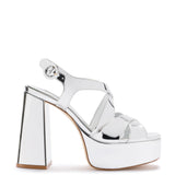 Bee Sandal In Silver Specchio