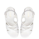 Bee Sandal In White Patent Leather