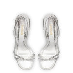 Annie Sandal In Silver Metallic Leather