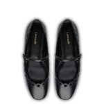 Blair Broderie Ballet Flat In Black Leather