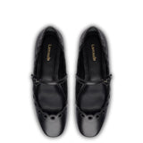 Blair Broderie Ballet Flat In Black Leather