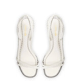 Mini Annie Sandal In White Leather