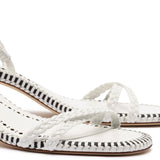 Mini Annie Sandal In White Leather