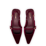 Ines Pump In Wine Velvet