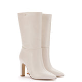 Cindy Boot In Ivory Leather