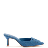 Flora Pump In Blue Stoned Denim