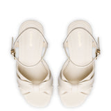 Vivienne Platform Sandal In Ivory Leather