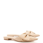 Elle Flat Mule In Beige Raffia