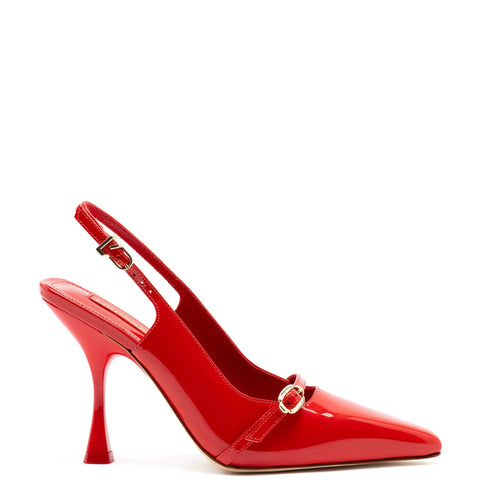 Ines Hi Pump in Scarlet Patent Leather