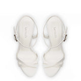 Angelina Sandal In White Satin