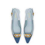 Franca Pump In Blue Denim