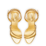 Milanina Mini Sandal In Gold Metallic Leather