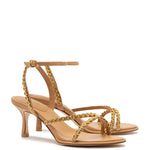 Milanina Mini Sandal In Tan Leather