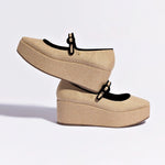 Blair Flatform In Beige Raffia